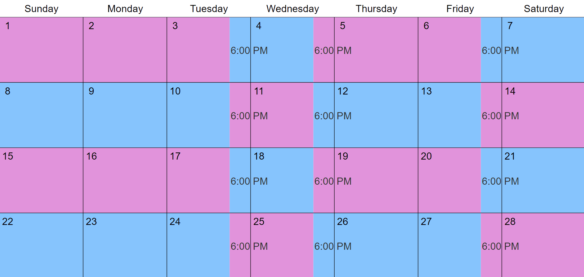 Custody Exchange Calendar Nat Ruthann Custody Exchange Calendar Nat Ruthann