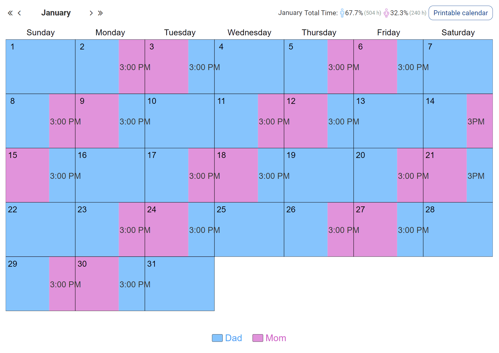 every-3rd-day-custody-visitation-schedule-examples-create-yours