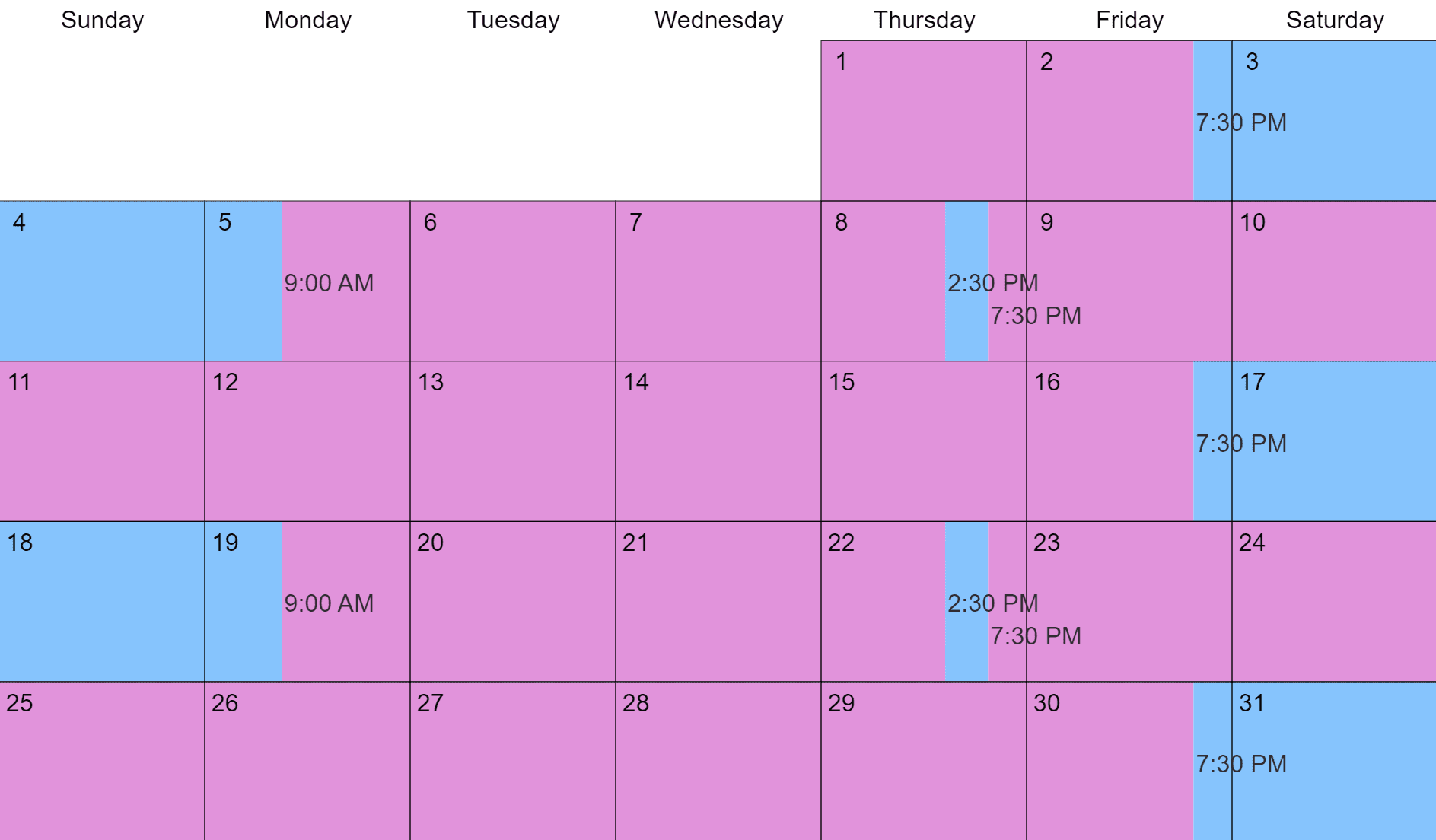 1st 3rd And 5th Weekend Calendar 2022 1St, 3Rd And 5Th Weekends: Custody & Visitation Schedule Examples