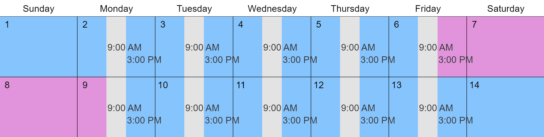 Alternating Weekends Visitation Schedules 5 Common Examples