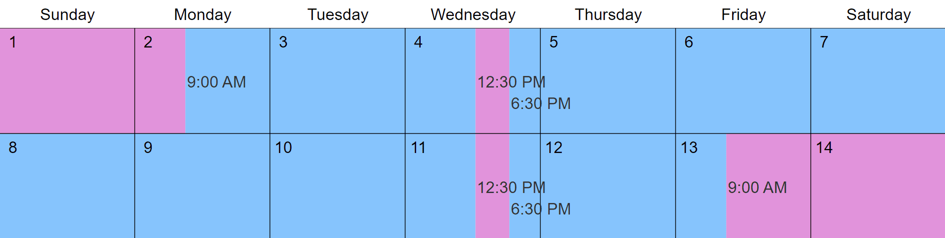 Alternating Weekends Custody Schedules Unique Options