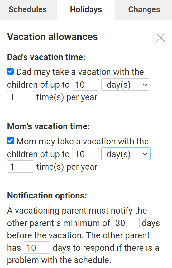 Child custody cheap summer visitation